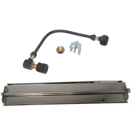 TRETCO 30 in. 304 Stainless Steel Linear Burner Pan Kit, Liquid Propane OB5SS-BK2-30-LP